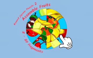 Image Round jigsaw Puzzle 2 - Assemble Fruits