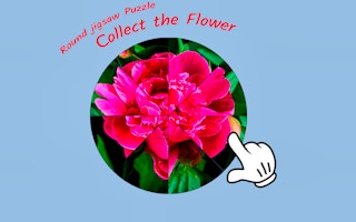 Image Round jigsaw Puzzle - Collect the Flower