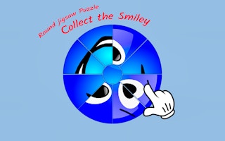 Image Round jigsaw Puzzle - Collect the Smiley